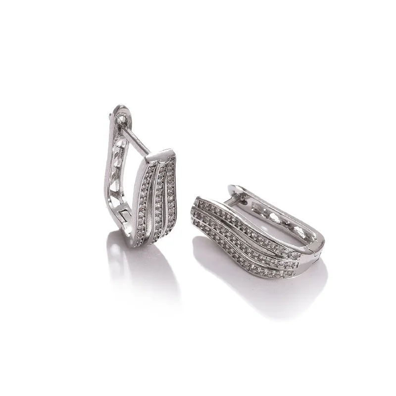 Elegant Jewelry, Exclusive Prices – Shop Now Silver-toned Contemporary Studs Earrings
