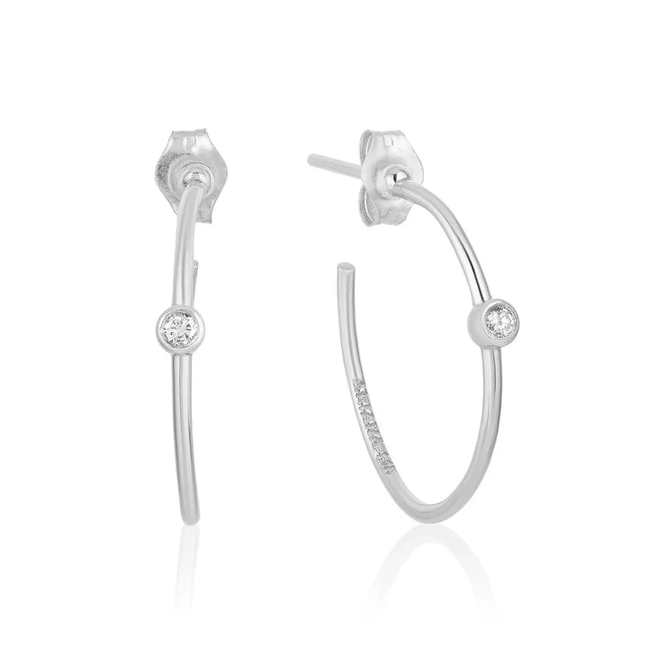 High-Quality Gemstone Jewelry For Special Occasions Single Diamond Hoop Earrings (Small) High-Quality Gemstone Jewelry For Special Occasions Single Diamond Hoop Earrings (Small)