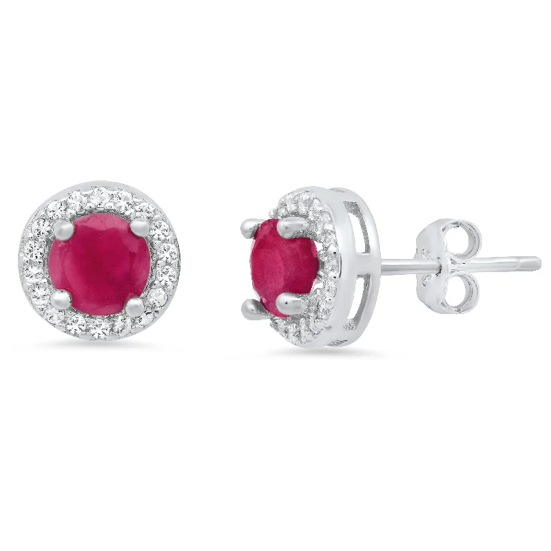 Buy More, Save More On Stunning Jewelry Pieces Sterling Silver Round Genuine Gemstone and White Topaz Earring 4mm Buy More, Save More On Stunning Jewelry Pieces Sterling Silver Round Genuine Gemstone and White Topaz Earring 4mm