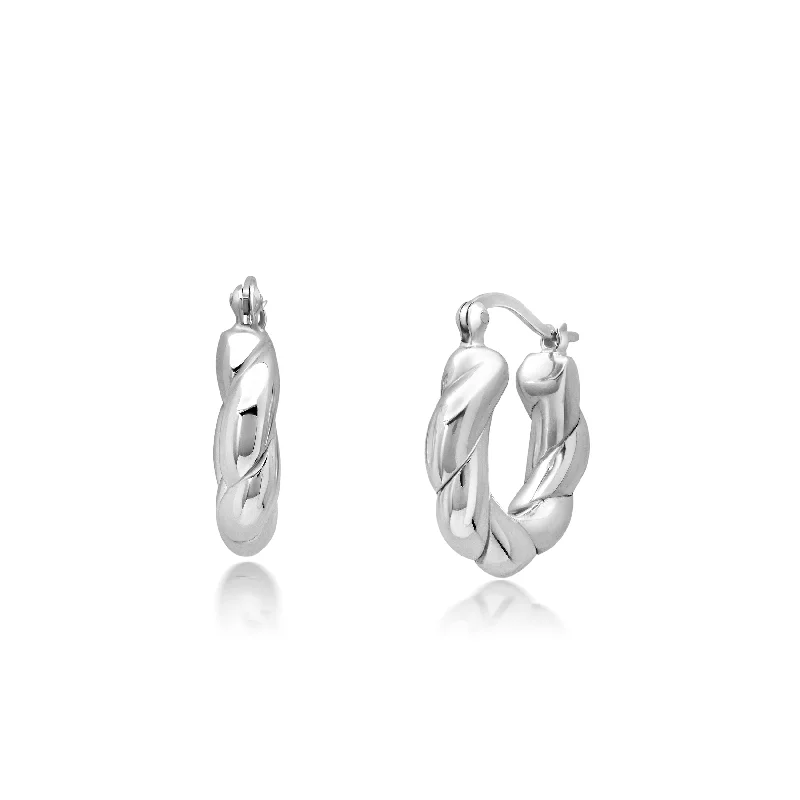 Adjustable Charm Bracelets For A Perfect Fit Sterling Silver Round Sharp Twist Hoop Earrings Adjustable Charm Bracelets For A Perfect Fit Sterling Silver Round Sharp Twist Hoop Earrings