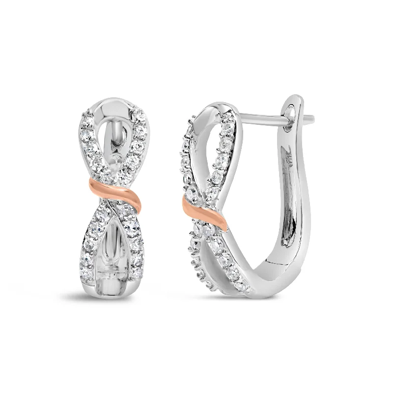 Jewelry Flash Sale – Stylish Designs At Unbeatable Rates 10K White and Rose Gold 1/3 Cttw Diamond Infinite and Ribbon Hoop Earrings Jewelry Flash Sale – Stylish Designs At Unbeatable Rates 10K White and Rose Gold 1/3 Cttw Diamond Infinite and Ribbon Hoop Earrings