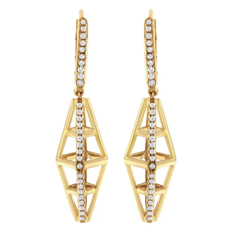 Your Perfect Accessory Now At The Best Price 14K Yellow Gold 5/8 Cttw Diamond Geometrical Pillar Drop and Dangle Earrings Your Perfect Accessory Now At The Best Price 14K Yellow Gold 5/8 Cttw Diamond Geometrical Pillar Drop and Dangle Earrings