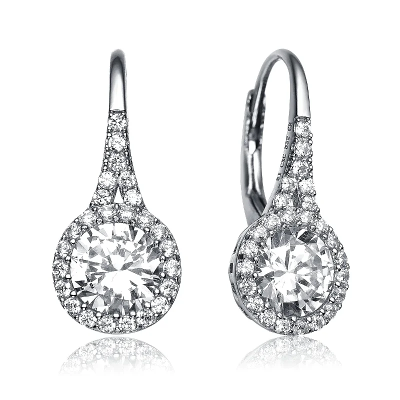 High-End Sparkle, Low-End Prices – Jewelry Sale Live GENEVIVE Sterling Silver Cubic Zirconia Halo Leverback Drop Earrings High-End Sparkle, Low-End Prices – Jewelry Sale Live GENEVIVE Sterling Silver Cubic Zirconia Halo Leverback Drop Earrings