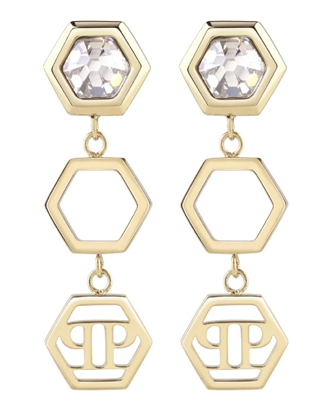Big Discounts On Elegant Jewelry Collections Hexagon Lux Crystal Dangle Earrings