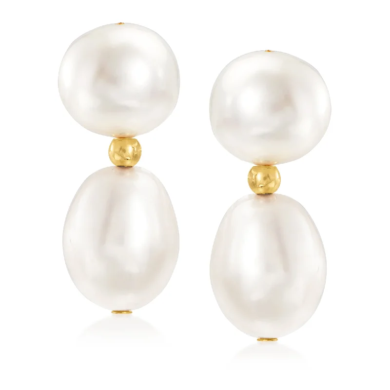 Flash Deals On Fine Jewelry – Shop Before It's Gone Ross-Simons 10-11.5mm Cultured Pearl Drop Earrings in 14kt Yellow Gold Flash Deals On Fine Jewelry – Shop Before It's Gone Ross-Simons 10-11.5mm Cultured Pearl Drop Earrings in 14kt Yellow Gold