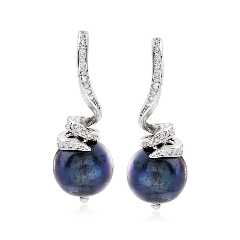 Jewelry Deals That Sparkle – Shop Today Ross-Simons 10-11mm Black Cultured Pearl and . Diamond Drop Earrings in Sterling Silver Jewelry Deals That Sparkle – Shop Today Ross-Simons 10-11mm Black Cultured Pearl and . Diamond Drop Earrings in Sterling Silver