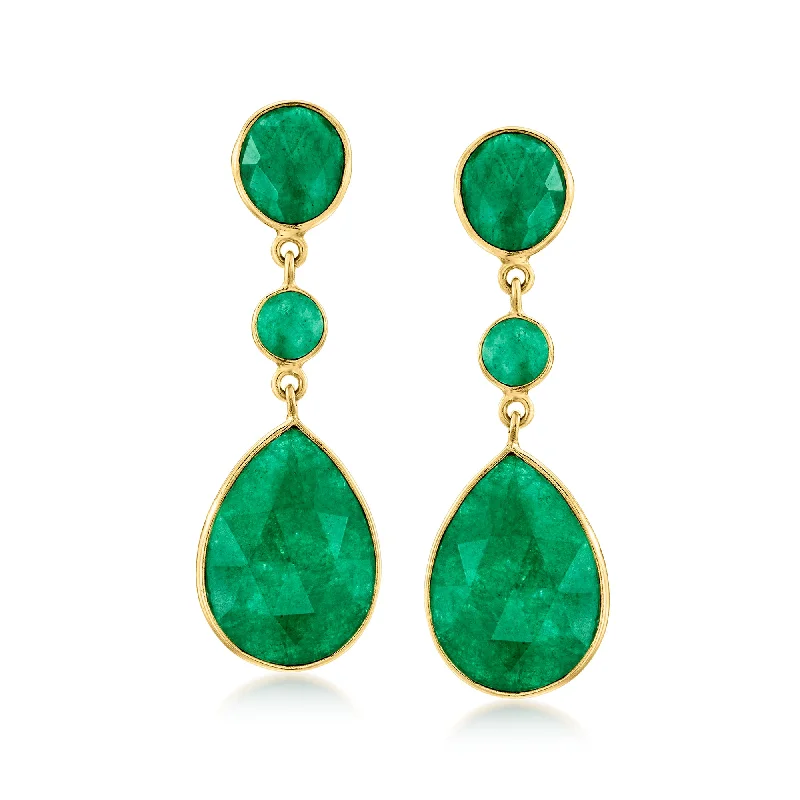 Make Your Outfit Shine With Discounted Jewelry Ross-Simons Emerald Drop Earrings in 18kt Gold Over Sterling Make Your Outfit Shine With Discounted Jewelry Ross-Simons Emerald Drop Earrings in 18kt Gold Over Sterling