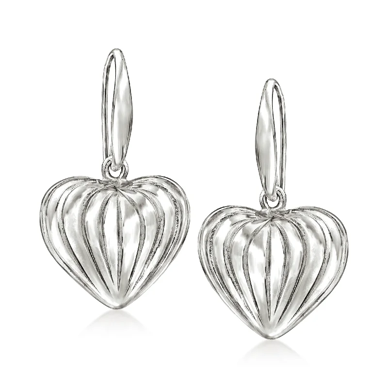 The Perfect Accessory For Less – Jewelry Sale Live Ross-Simons Italian Sterling Silver Striped Heart Drop Earrings The Perfect Accessory For Less – Jewelry Sale Live Ross-Simons Italian Sterling Silver Striped Heart Drop Earrings