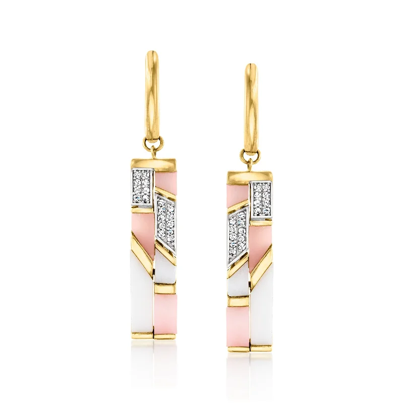 Must-Have Jewelry Pieces At Reduced Prices Ross-Simons Pink and White Opal Drop Earrings With . White Topaz in 18kt Gold Over Sterling Must-Have Jewelry Pieces At Reduced Prices Ross-Simons Pink and White Opal Drop Earrings With . White Topaz in 18kt Gold Over Sterling