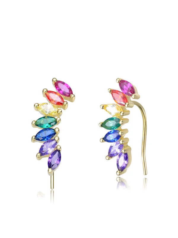 Exclusive Jewelry Markdowns – Limited-Time Offer Sterling Silver 14k Gold Plating with Colored Cubic Zirconia Floral Hook Earrings Exclusive Jewelry Markdowns – Limited-Time Offer Sterling Silver 14k Gold Plating with Colored Cubic Zirconia Floral Hook Earrings