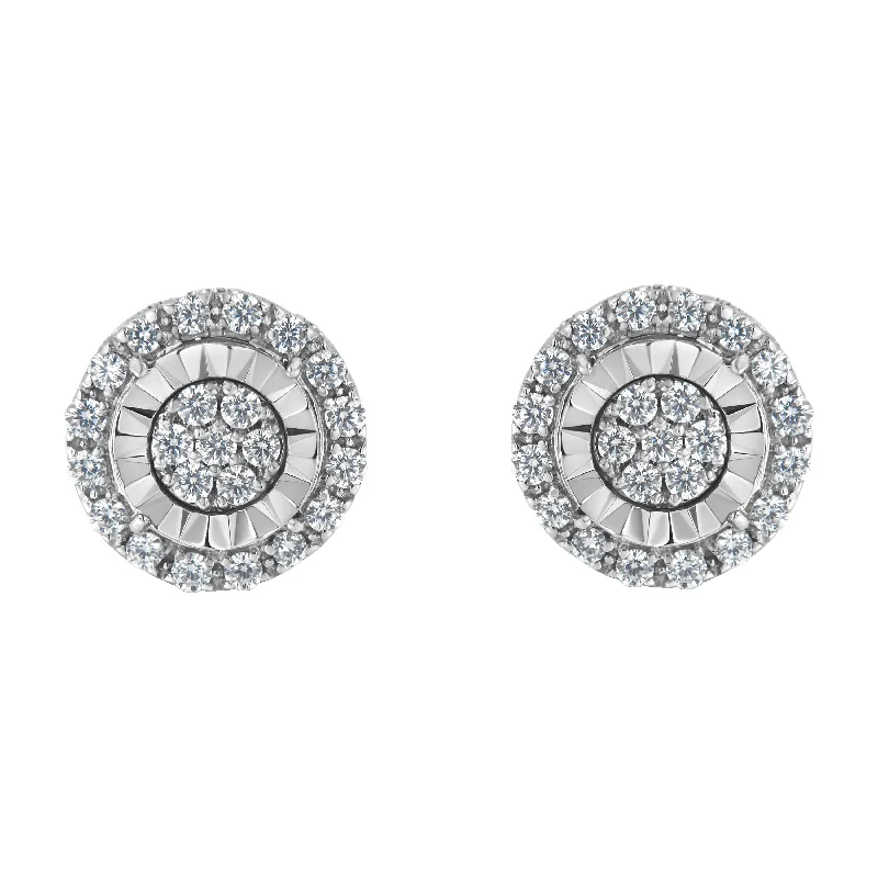 Affordable Glamour – Premium Jewelry For Less Sterling Silver Diamond Cluster Earrings Affordable Glamour – Premium Jewelry For Less Sterling Silver Diamond Cluster Earrings