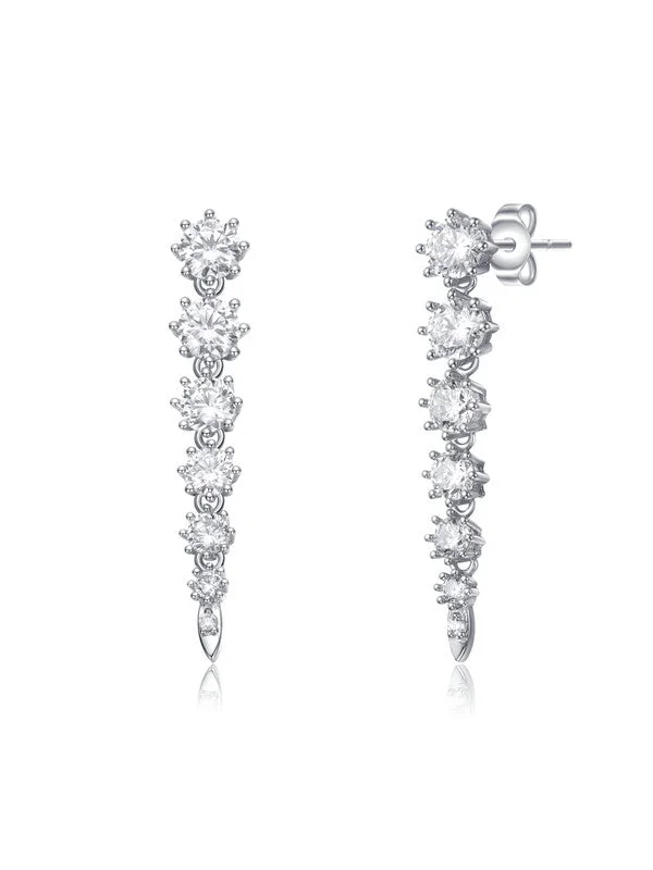 Affordable Elegance – Special Jewelry Sale Now Live Sterling Silver with Clear Cubic Zirconia Linear Fringe Icicle Earrings Affordable Elegance – Special Jewelry Sale Now Live Sterling Silver with Clear Cubic Zirconia Linear Fringe Icicle Earrings