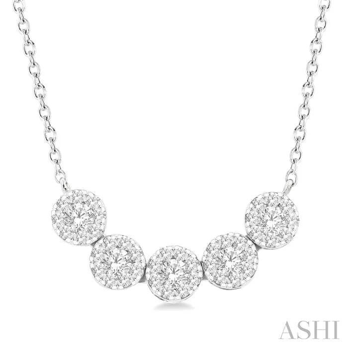 High-Quality Jewelry At A Fraction Of The Cost ROUND SHAPE 5 STONE LOVEBRIGHT ESSENTIAL DIAMOND SMILE NECKLACE High-Quality Jewelry At A Fraction Of The Cost ROUND SHAPE 5 STONE LOVEBRIGHT ESSENTIAL DIAMOND SMILE NECKLACE