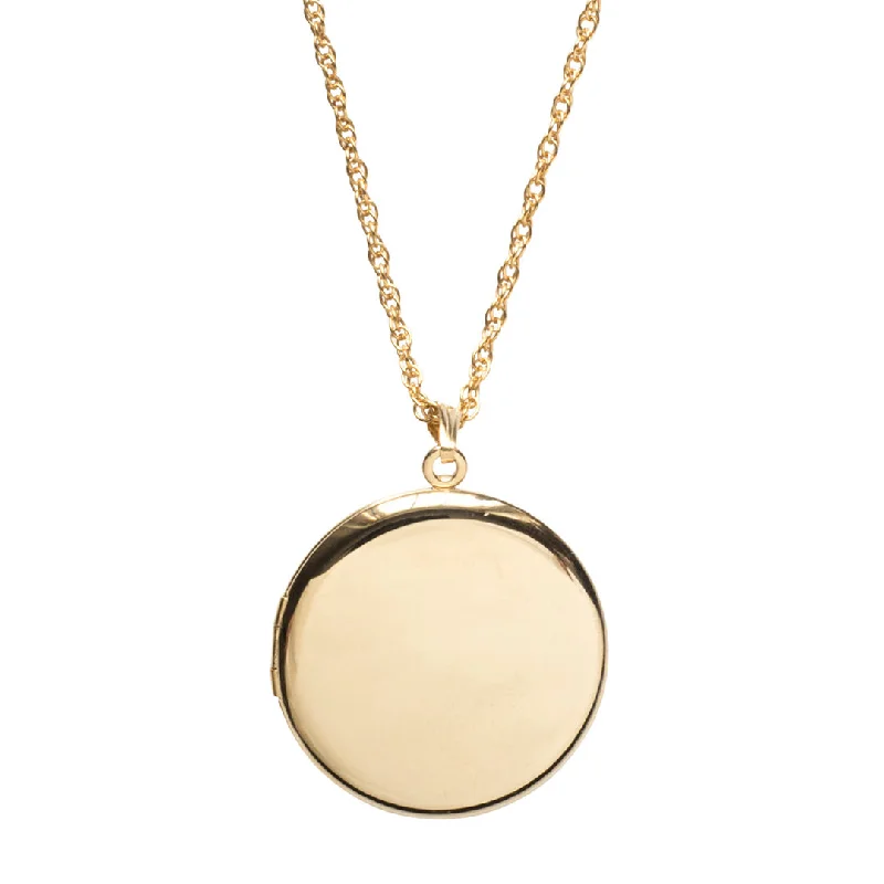 Limited-Stock Jewelry Sale – Once It's Gone, It's Gone 14K Gold Filled 33mm Round Locket Necklace Limited-Stock Jewelry Sale – Once It's Gone, It's Gone 14K Gold Filled 33mm Round Locket Necklace
