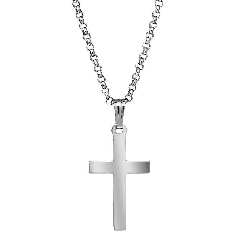 Jewelry Clearance – Final Chance To Save Big Sterling Silver 11x23mm Cross Pendant Necklace