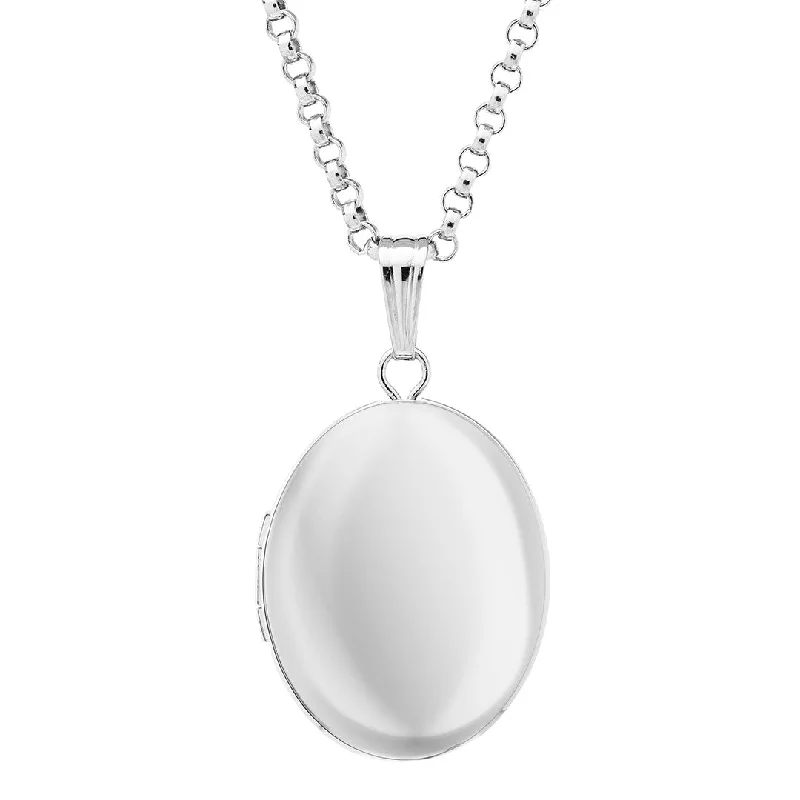 Get The Best Deals On Timeless Jewelry Pieces Sterling Silver 14x17mm Oval Locket Necklace