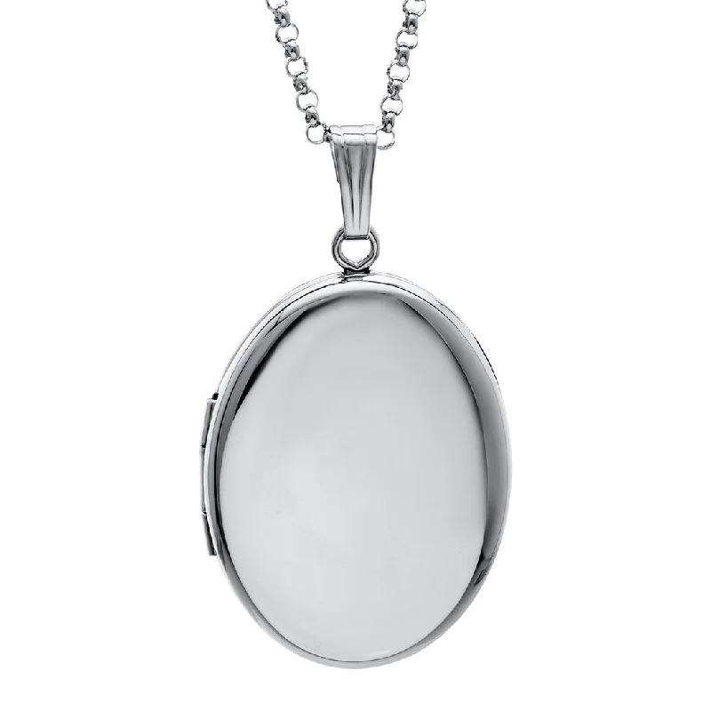 Buy More, Save More On Stunning Jewelry Designs Sterling Silver 20x25mm Oval Locket Necklace Buy More, Save More On Stunning Jewelry Designs Sterling Silver 20x25mm Oval Locket Necklace