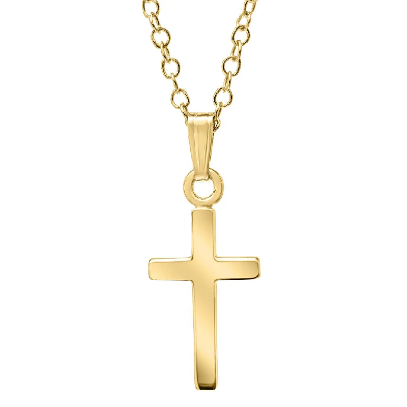 Dainty Floral Jewelry For Feminine Elegance Baby 14K Gold Filled Cross Pendant Necklace Dainty Floral Jewelry For Feminine Elegance Baby 14K Gold Filled Cross Pendant Necklace