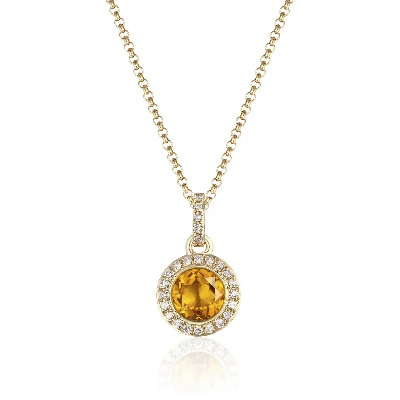 Exclusive Jewelry Bundles At Discounted Rates Citrine & Diamond Halo 14K Yellow Gold Martini Necklace Exclusive Jewelry Bundles At Discounted Rates Citrine & Diamond Halo 14K Yellow Gold Martini Necklace