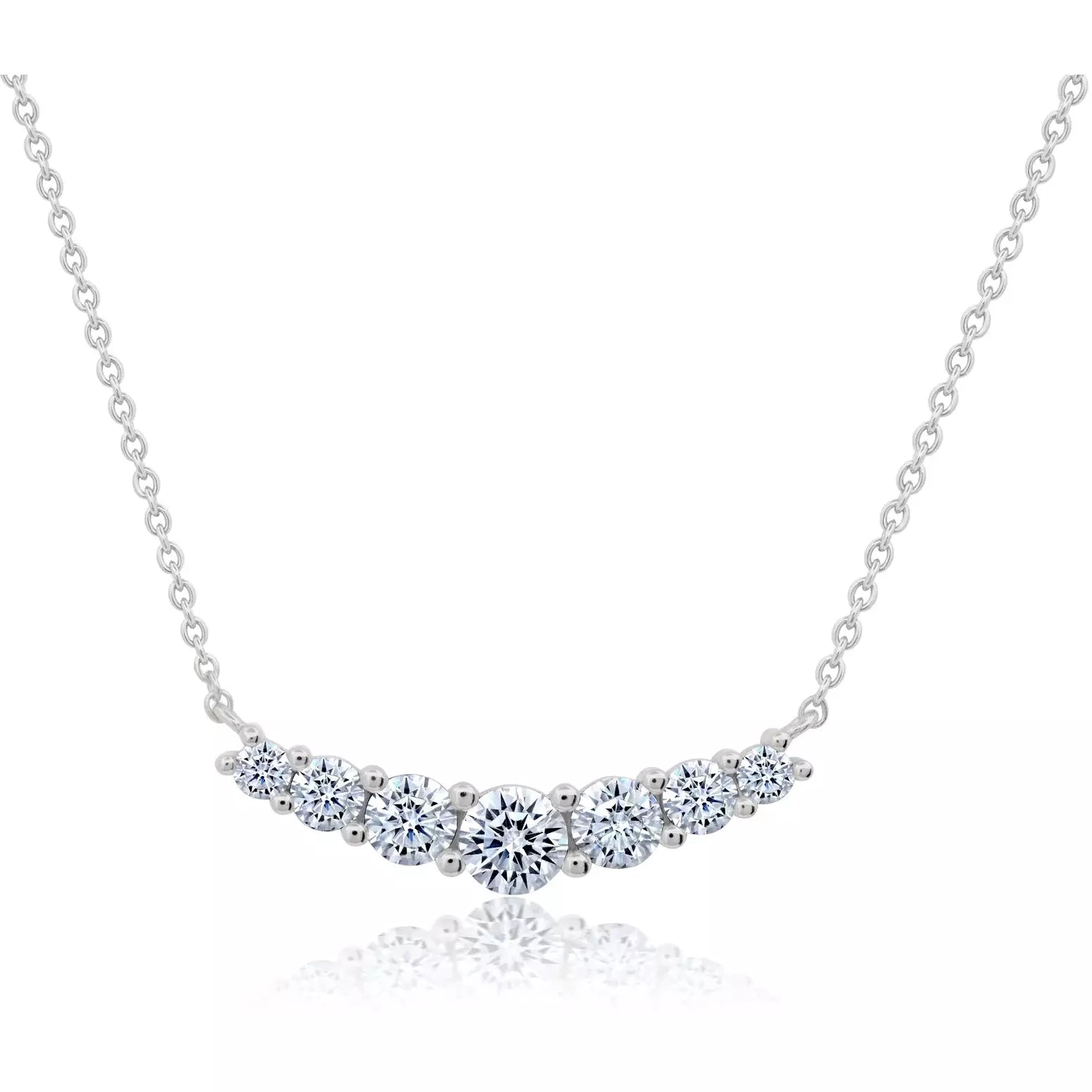 Affordable Gold-Plated Jewelry For Modern Fashion CRISLU Brilliant Round 7 Stone Bar Necklace-16"+1+1 Extender Affordable Gold-Plated Jewelry For Modern Fashion CRISLU Brilliant Round 7 Stone Bar Necklace-16"+1+1 Extender