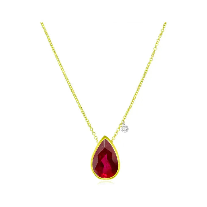 Big Discounts On Elegant Jewelry Collections Meira T July Ruby Birthstone Pear Shape Pendant Big Discounts On Elegant Jewelry Collections Meira T July Ruby Birthstone Pear Shape Pendant