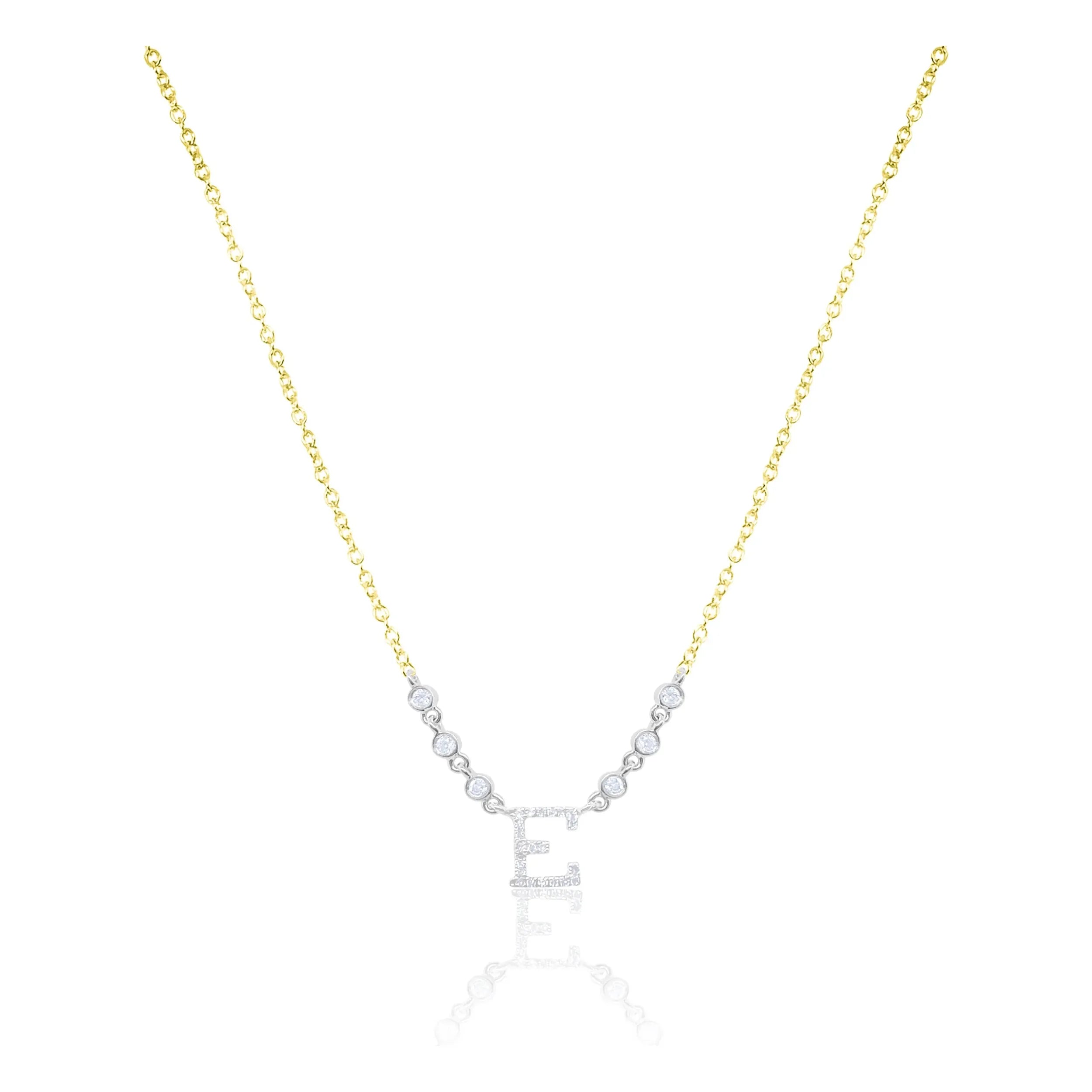 Get Ready To Sparkle – Special Jewelry Discounts Meira T Dainty Diamond Monogram Necklace in 14kt Yellow Gold Get Ready To Sparkle – Special Jewelry Discounts Meira T Dainty Diamond Monogram Necklace in 14kt Yellow Gold