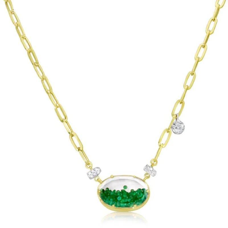 Exclusive Jewelry Sale – Limited-Time Discounts Meira T Emerald Shaker Necklace with Paper Clip Chain Exclusive Jewelry Sale – Limited-Time Discounts Meira T Emerald Shaker Necklace with Paper Clip Chain