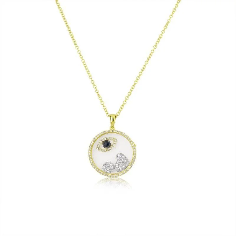 Shop Elegant Jewelry At Unbeatable Prices Meira T Evil Eye Symbol Shaker Evil Eye and Heart Necklace Shop Elegant Jewelry At Unbeatable Prices Meira T Evil Eye Symbol Shaker Evil Eye and Heart Necklace