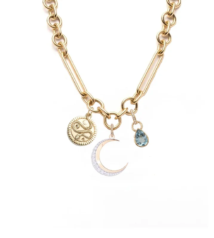 Luxury Jewelry At Unbeatable Discounts Crescent, Wholeness & Forever & Always a Pair Story : Oversized Mixed Link Chain Necklace Luxury Jewelry At Unbeatable Discounts Crescent, Wholeness & Forever & Always a Pair Story : Oversized Mixed Link Chain Necklace