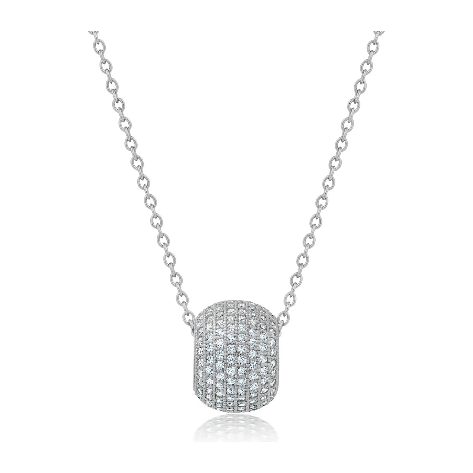 Elevate Your Jewelry Collection With Limited-Time Savings CRISLU Chamonix Pave Rolling Pendant in Silver Elevate Your Jewelry Collection With Limited-Time Savings CRISLU Chamonix Pave Rolling Pendant in Silver