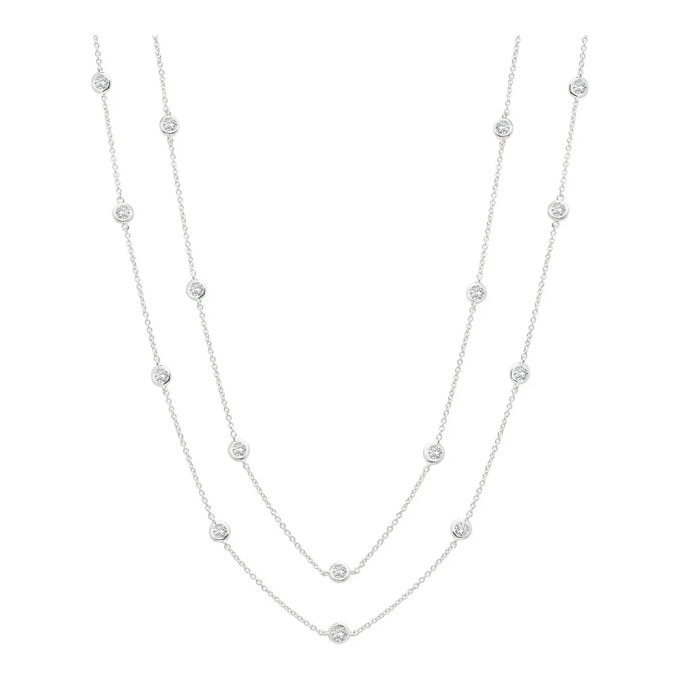 Final Call For Exquisite Jewelry At Reduced Rates Crislu Bezel 20" or 24" Necklace Finished in Pure Platinum Final Call For Exquisite Jewelry At Reduced Rates Crislu Bezel 20" or 24" Necklace Finished in Pure Platinum