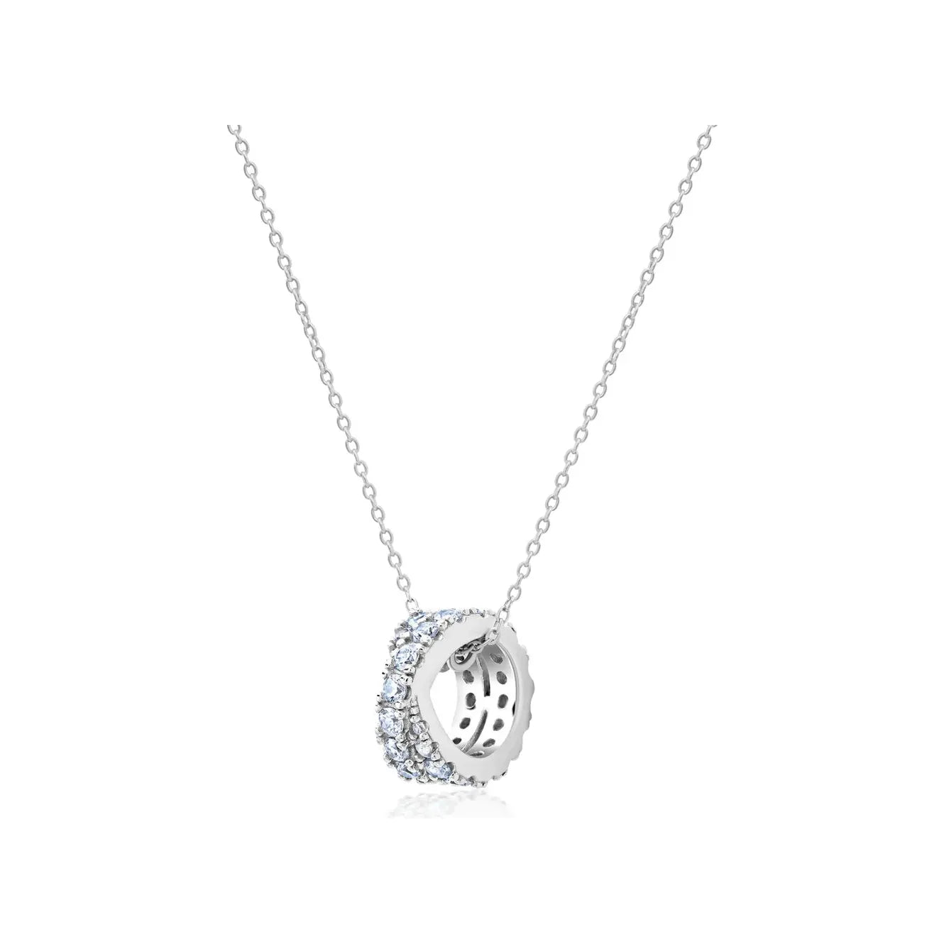Jewelry Clearance Event – Stock Up Before It's Over CRISLU  Grace Criss Cross Rolling Pendant- Platinum