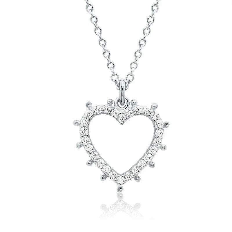 Luxury Jewelry Sale – Elegant Styles At Unbeatable Prices CRISLU Motif Heart Pendant Necklace finished in Pure Platinum Luxury Jewelry Sale – Elegant Styles At Unbeatable Prices CRISLU Motif Heart Pendant Necklace finished in Pure Platinum