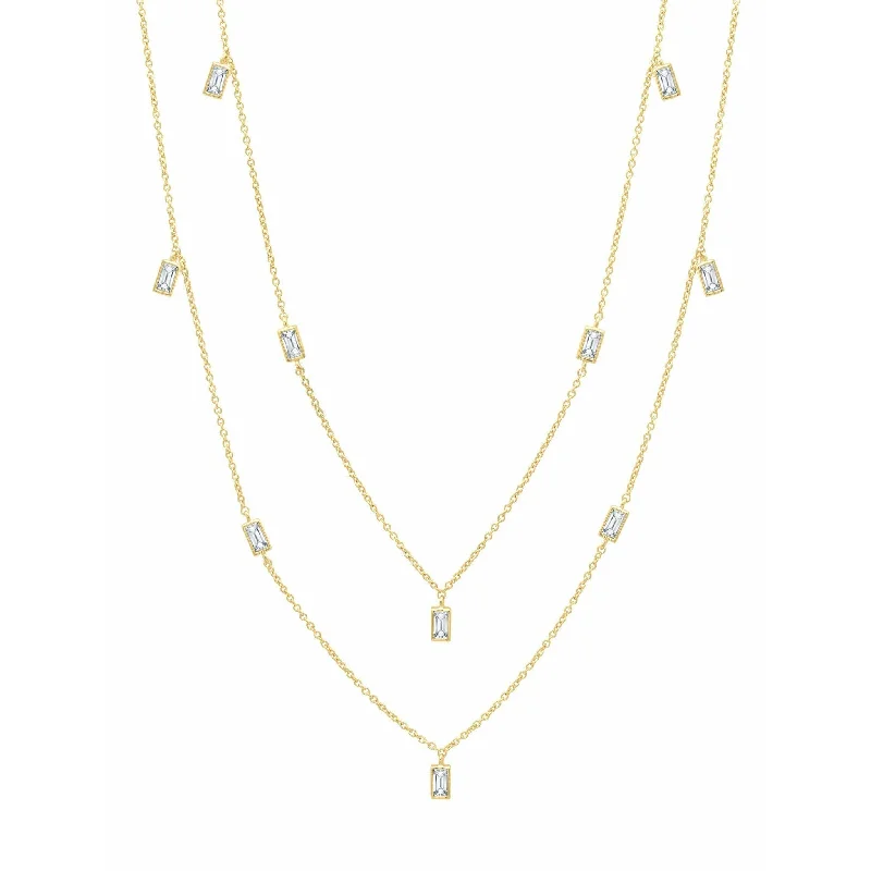 Personalized Jewelry Sale – Unique Pieces At Great Prices Crislu Prism Baguette 36" Necklace finished in 18KT Gold Personalized Jewelry Sale – Unique Pieces At Great Prices Crislu Prism Baguette 36" Necklace finished in 18KT Gold