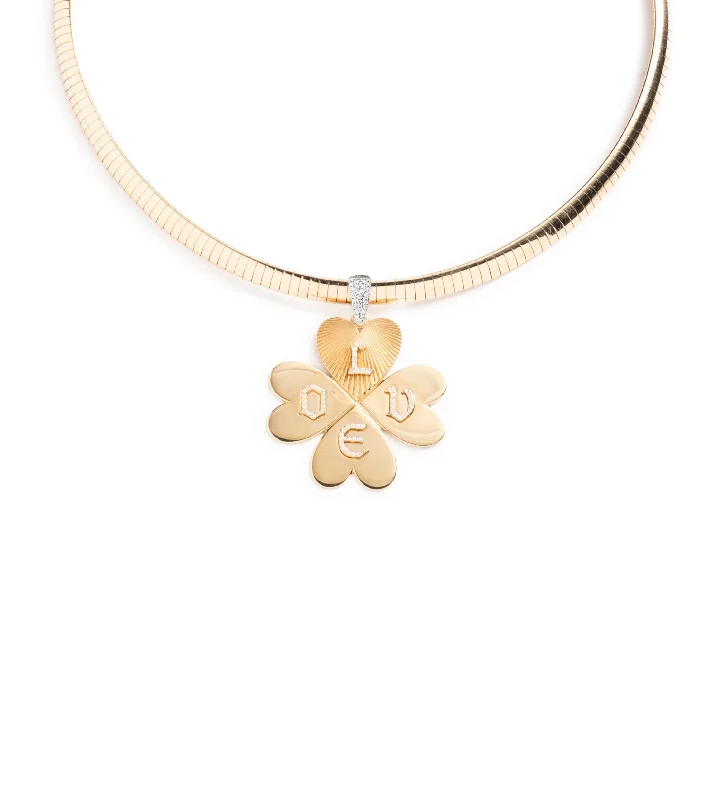Modern Jewelry At Exclusive Discounts – Shop Today Custom Four Heart Clover - Love : Medium Sleek Collar Necklace Modern Jewelry At Exclusive Discounts – Shop Today Custom Four Heart Clover - Love : Medium Sleek Collar Necklace