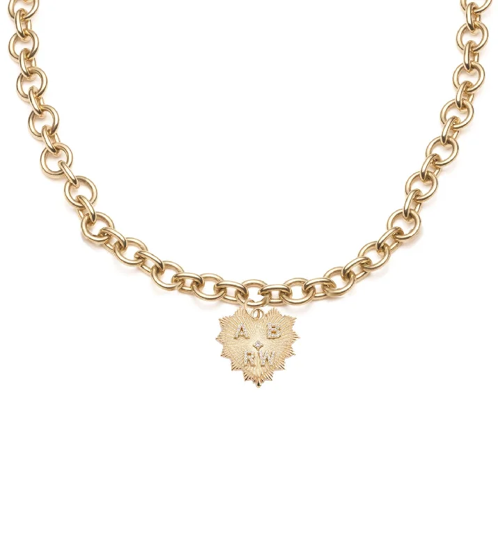 Limited-Time Offer On Elegant Jewelry Pieces Custom Radiating Heart : Midsize Mixed Link Chain Necklace Limited-Time Offer On Elegant Jewelry Pieces Custom Radiating Heart : Midsize Mixed Link Chain Necklace