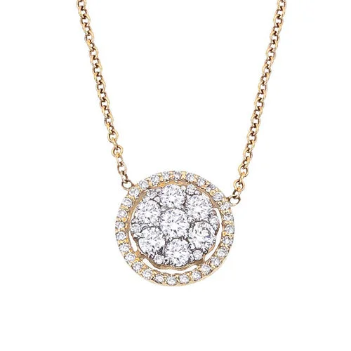 Limited-Stock Jewelry Sale – Once It's Gone, It's Gone Diamond Cluster Halo 14K Gold Pendant Necklace Limited-Stock Jewelry Sale – Once It's Gone, It's Gone Diamond Cluster Halo 14K Gold Pendant Necklace
