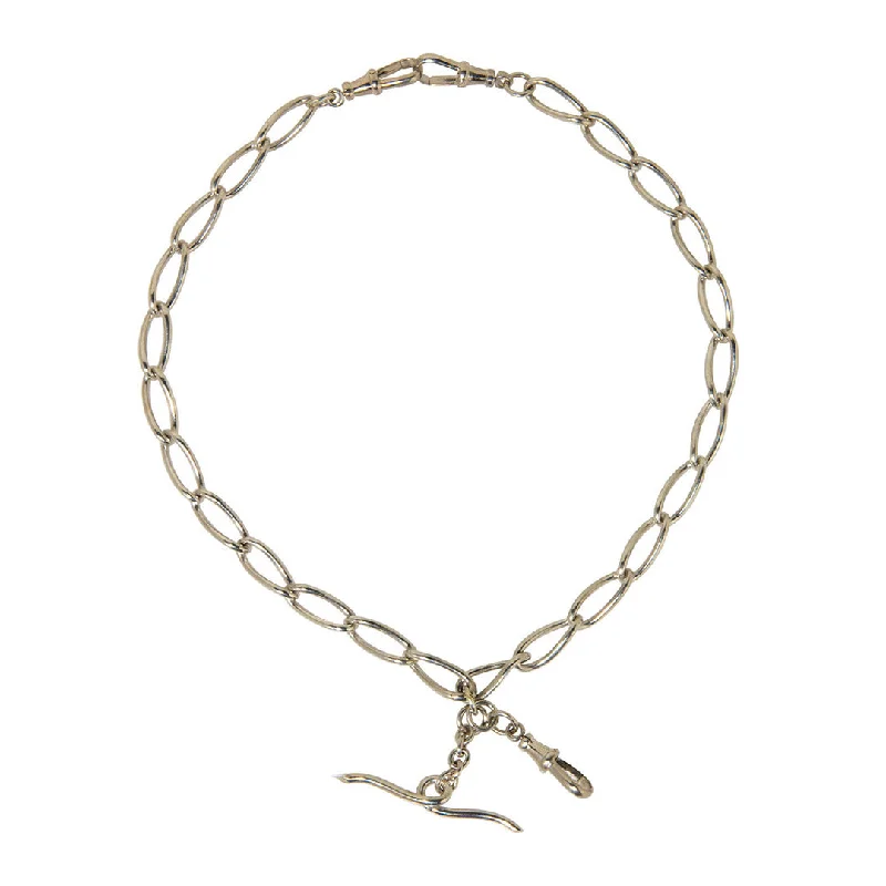 Timeless Elegance At Unbelievable Discounts Dudley VanDyke Sterling Silver Oval Twist Double Albert Chain Timeless Elegance At Unbelievable Discounts Dudley VanDyke Sterling Silver Oval Twist Double Albert Chain
