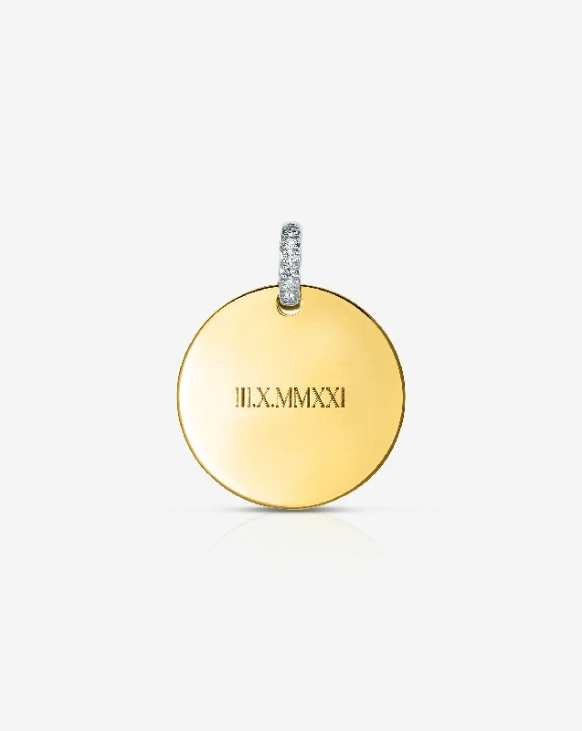 Get The Sparkle You Love At Prices You Adore Engravable Round Pendant