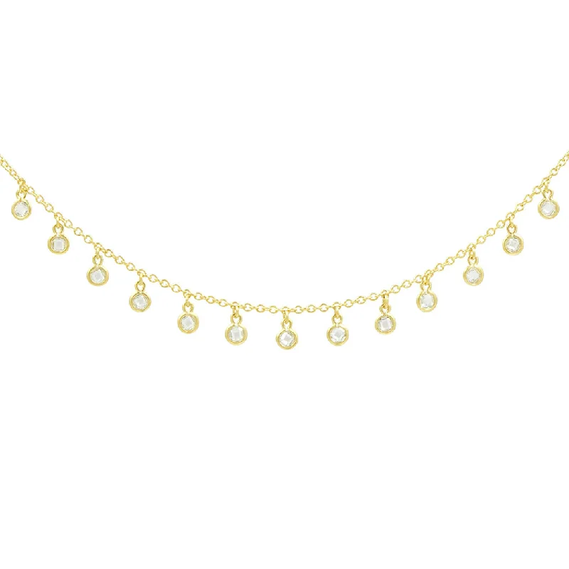 Affordable Glamour – Premium Jewelry For Less Freida Rothman Signature Bezel Drop Choker Necklace Affordable Glamour – Premium Jewelry For Less Freida Rothman Signature Bezel Drop Choker Necklace