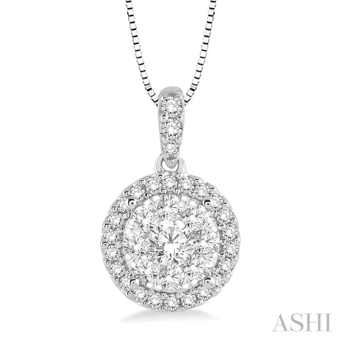 Your Dream Jewelry At Dream Prices ROUND SHAPE HALO LOVEBRIGHT ESSENTIAL DIAMOND PENDANT Your Dream Jewelry At Dream Prices ROUND SHAPE HALO LOVEBRIGHT ESSENTIAL DIAMOND PENDANT