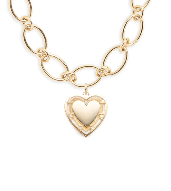 Elevate Your Jewelry Collection With Limited-Time Savings Heart Token - Love : Oval Link Chain Necklace Elevate Your Jewelry Collection With Limited-Time Savings Heart Token - Love : Oval Link Chain Necklace