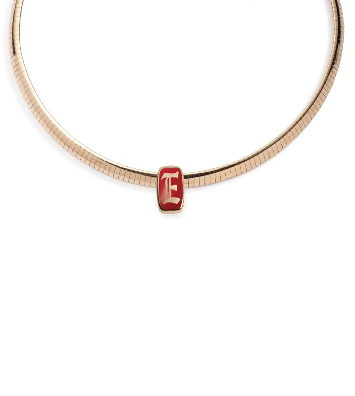 Shop Dazzling Jewelry At The Best Prices Initials & Numbers : Ceramic Heart Slide Sleek Collar Necklace