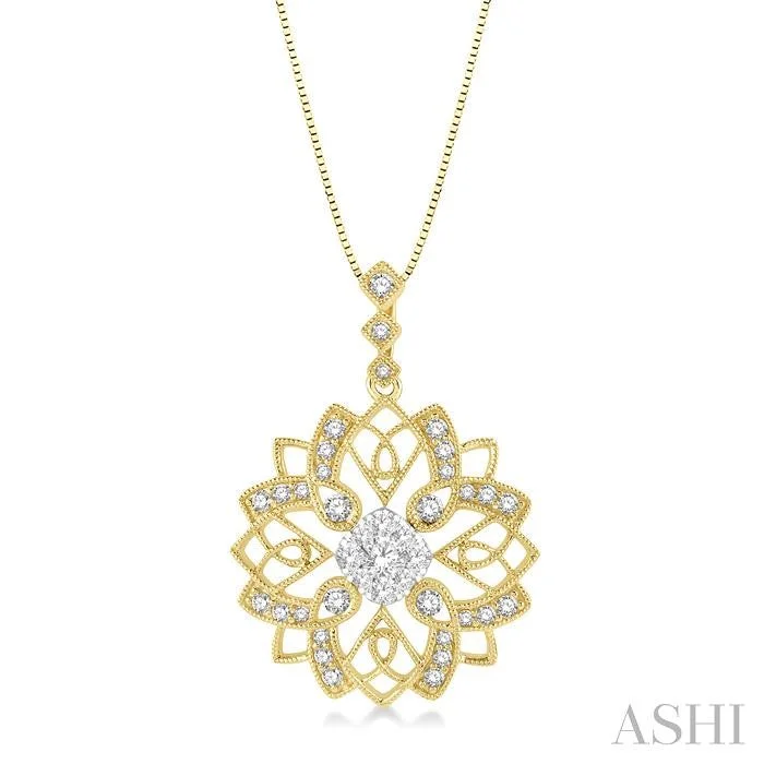 Grab Your Favorite Jewelry At The Lowest Prices LOVEBRIGHT FLORAL LATTICE DIAMOND PENDANT Grab Your Favorite Jewelry At The Lowest Prices LOVEBRIGHT FLORAL LATTICE DIAMOND PENDANT