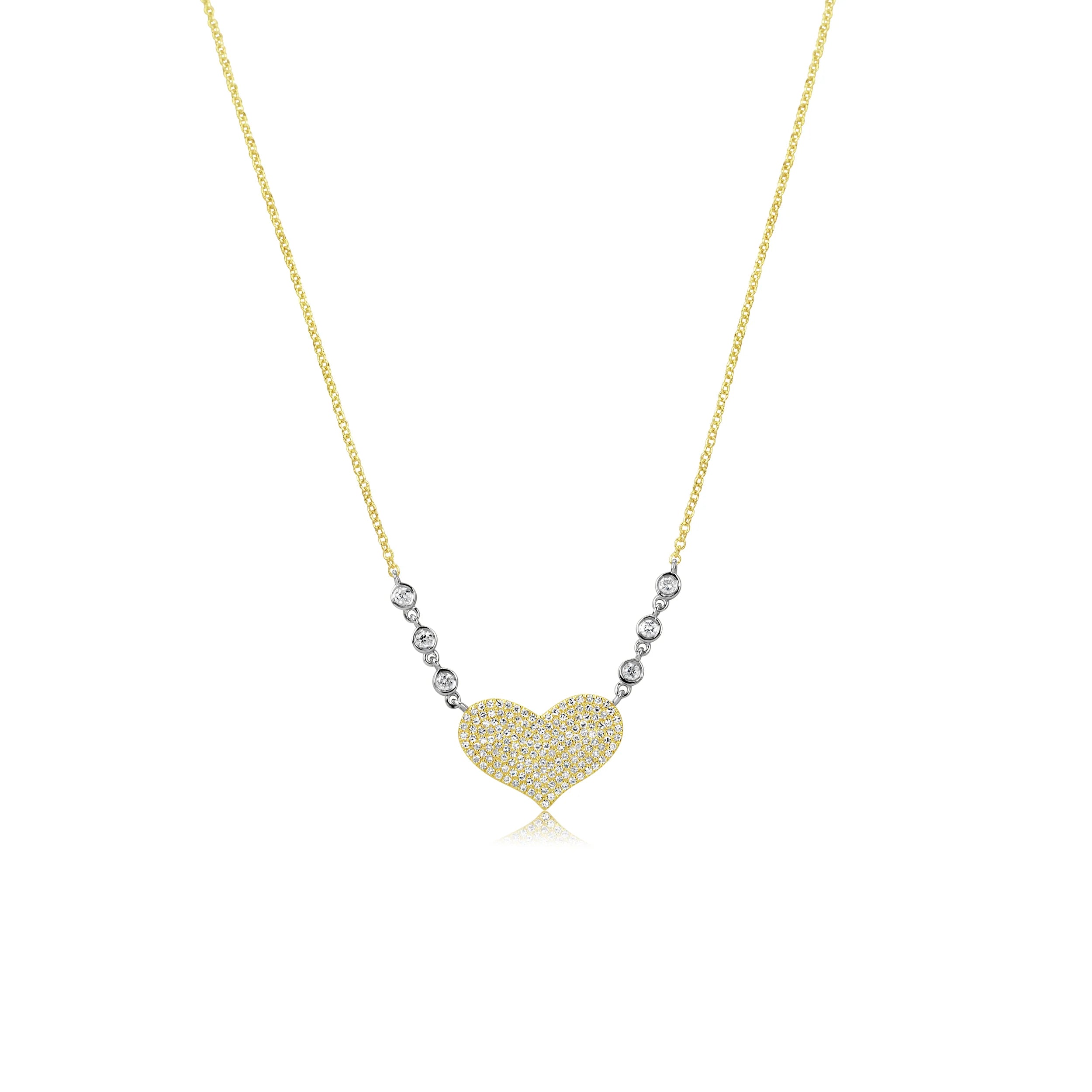 Shop Fine Jewelry With Exclusive Savings Meira T Yellow Gold Diamond Heart and Bezel Necklace Shop Fine Jewelry With Exclusive Savings Meira T Yellow Gold Diamond Heart and Bezel Necklace