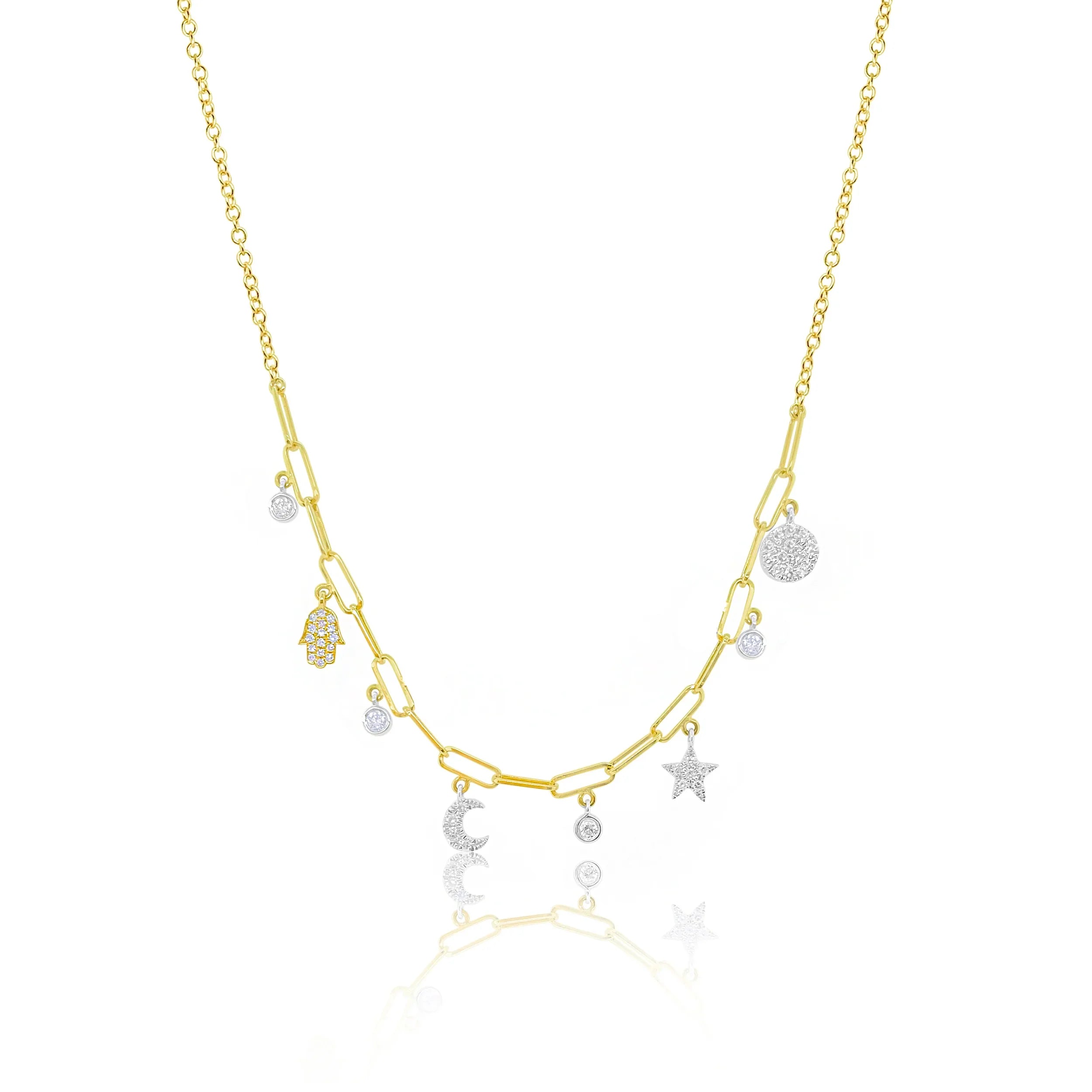 Sparkle More For Less – Jewelry Sale Happening Now Meira T Heart and Cross Paperclip Charm Necklace