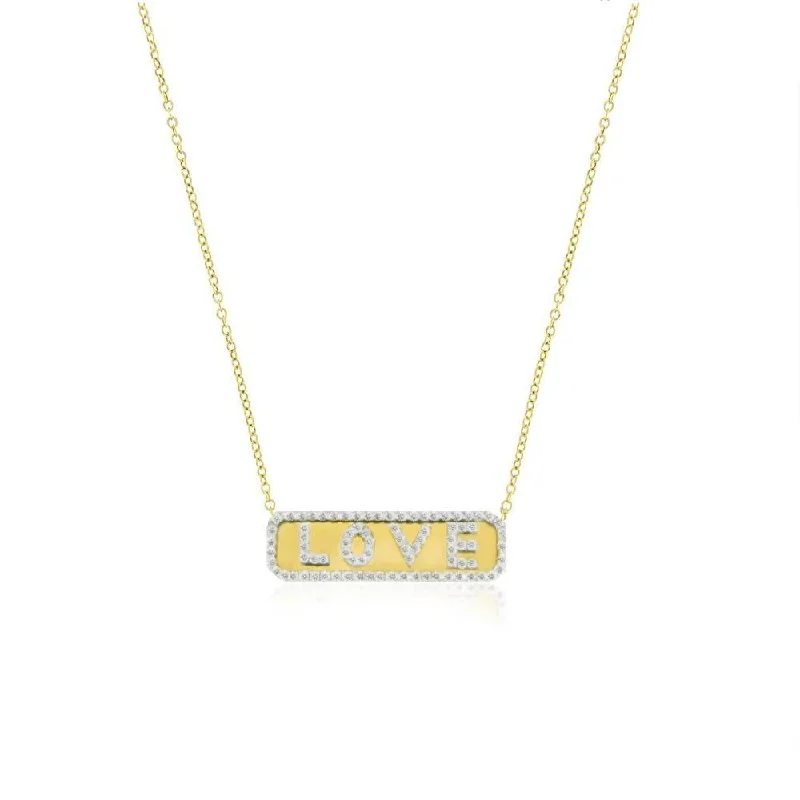 Premium Diamond Jewelry At Once-In-A-Lifetime Discounts Meira T Love Plate Necklace Premium Diamond Jewelry At Once-In-A-Lifetime Discounts Meira T Love Plate Necklace