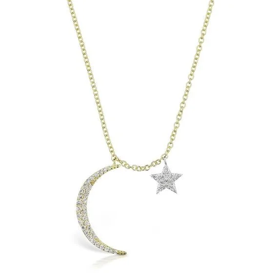 Celebrate Every Occasion With Sparkling Savings Meira T Moon and Star Diamond Necklace Celebrate Every Occasion With Sparkling Savings Meira T Moon and Star Diamond Necklace