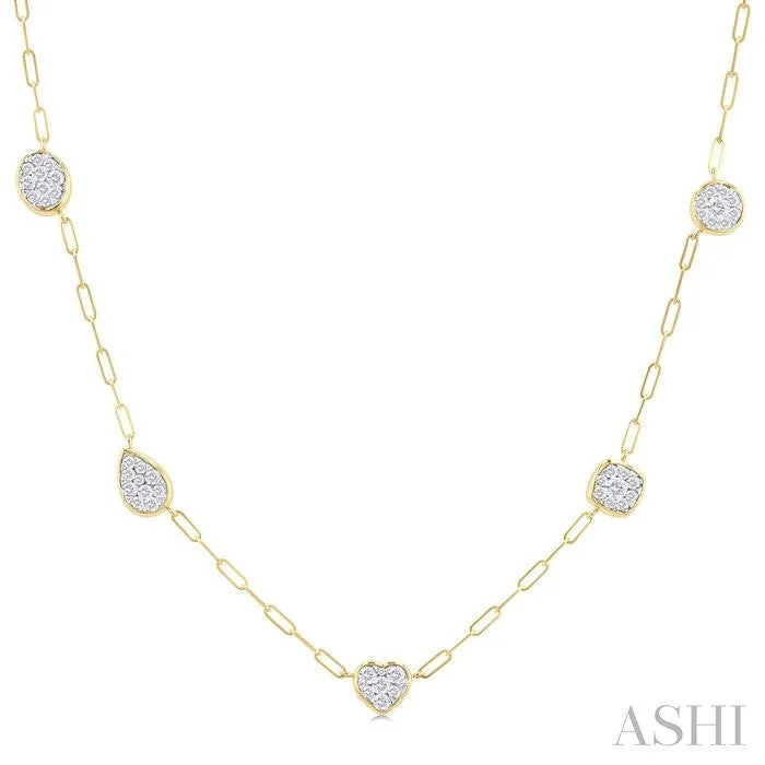 Limited-Stock Jewelry Sale – Once It's Gone, It's Gone MIXED SHAPE PAPER CLIP LOVEBRIGHT DIAMOND STATION NECKLACE Limited-Stock Jewelry Sale – Once It's Gone, It's Gone MIXED SHAPE PAPER CLIP LOVEBRIGHT DIAMOND STATION NECKLACE