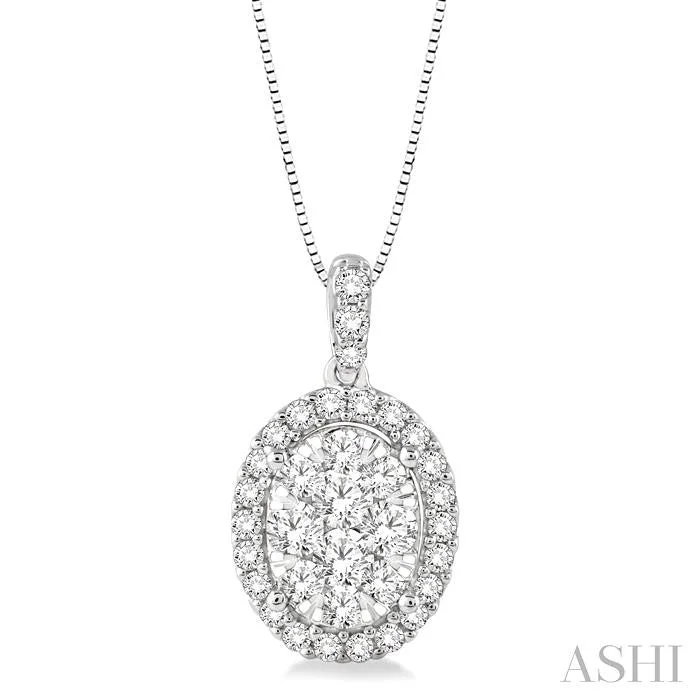 Flash Deals On Fine Jewelry – Shop Before It's Gone OVAL SHAPE HALO LOVEBRIGHT ESSENTIAL DIAMOND PENDANT Flash Deals On Fine Jewelry – Shop Before It's Gone OVAL SHAPE HALO LOVEBRIGHT ESSENTIAL DIAMOND PENDANT
